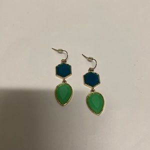 BaubleBar hanging teal earrings